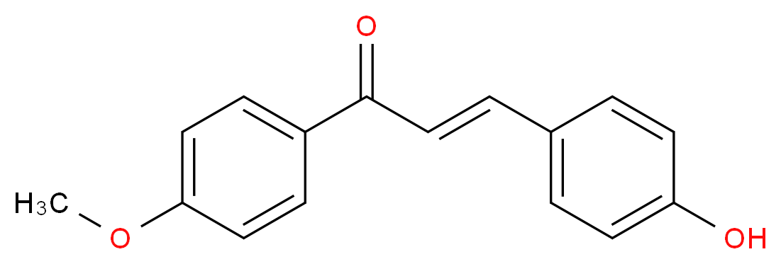 (2E)-3-(4-hydroxyphenyl)-1-(4-methoxyphenyl)prop-2-en-1-one_分子结构_CAS_69704-15-0