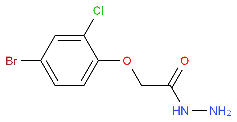 2-(4-bromo-2-chlorophenoxy)acetohydrazide_分子结构_CAS_588680-03-9