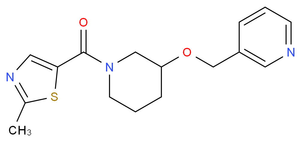3-[({1-[(2-methyl-1,3-thiazol-5-yl)carbonyl]-3-piperidinyl}oxy)methyl]pyridine_分子结构_CAS_)
