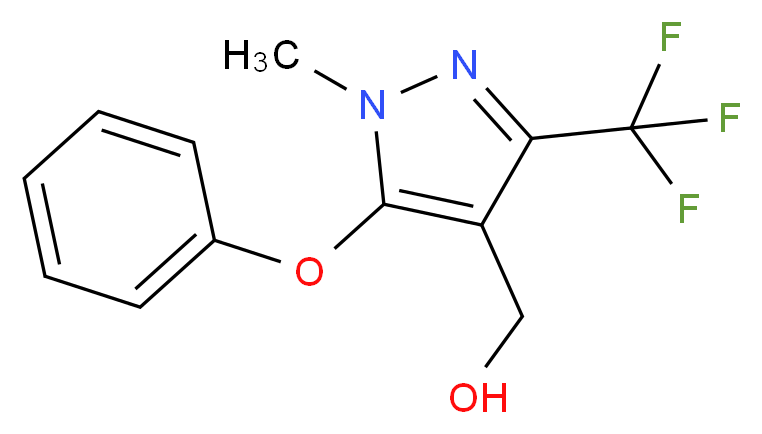 [1-methyl-5-phenoxy-3-(trifluoromethyl)-1H-pyrazol-4-yl]methanol_分子结构_CAS_318469-22-6