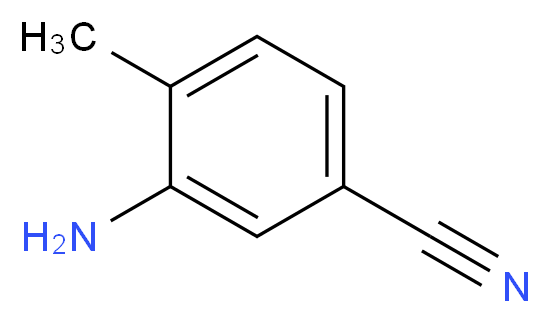3-Amino-4-methylbenzonitrile_分子结构_CAS_60710-80-7)
