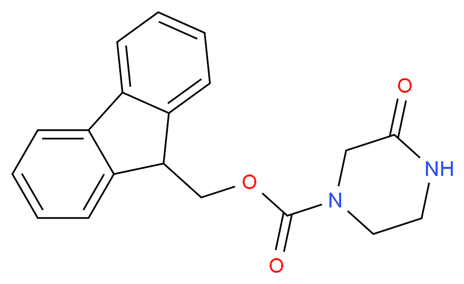 9H-fluoren-9-ylmethyl 3-oxopiperazine-1-carboxylate_分子结构_CAS_1119449-40-9