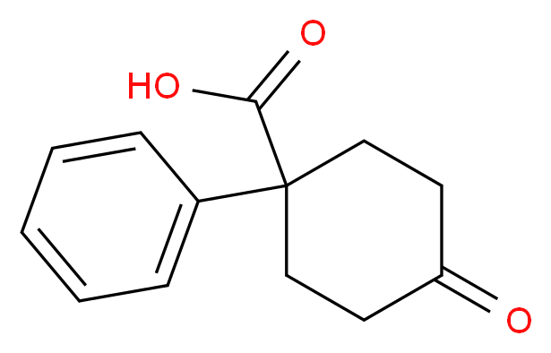 4-oxo-1-phenylcyclohexane-1-carboxylic acid_分子结构_CAS_75945-91-4