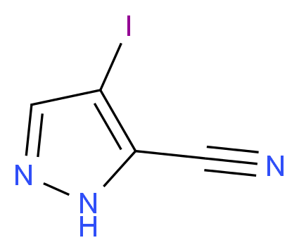 4-Iodo-1H-pyrazole-5-carbonitrile_分子结构_CAS_1354703-91-5)