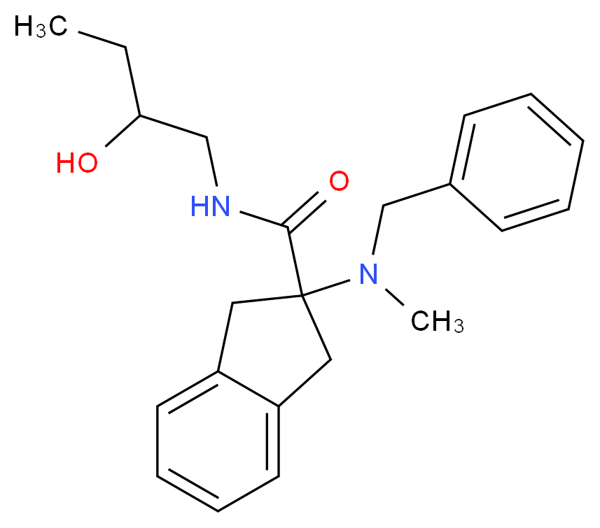 2-[benzyl(methyl)amino]-N-(2-hydroxybutyl)-2-indanecarboxamide_分子结构_CAS_)