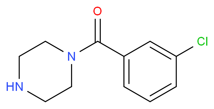 1-(3-chlorobenzoyl)piperazine_分子结构_CAS_100939-90-0