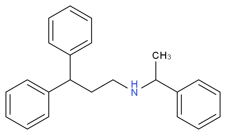 (3,3-diphenylpropyl)(1-phenylethyl)amine_分子结构_CAS_13042-18-7