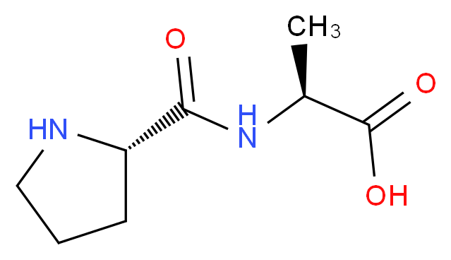 (2S)-2-[(2S)-pyrrolidin-2-ylformamido]propanoic acid_分子结构_CAS_6422-36-2