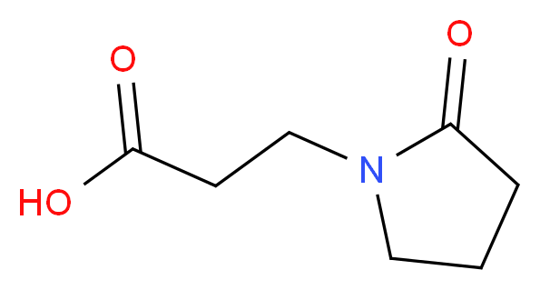 3-(2-oxopyrrolidin-1-yl)propanoic acid_分子结构_CAS_)