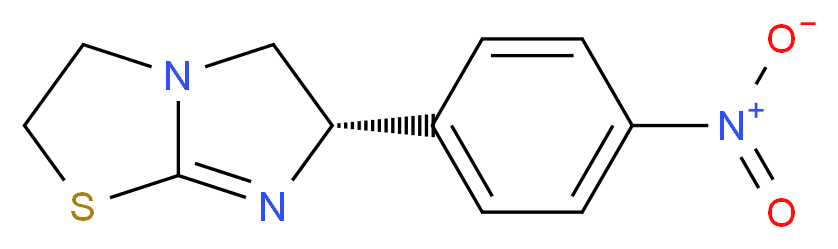 (6S)-6-(4-nitrophenyl)-2H,3H,5H,6H-imidazo[2,1-b][1,3]thiazole_分子结构_CAS_76497-81-9