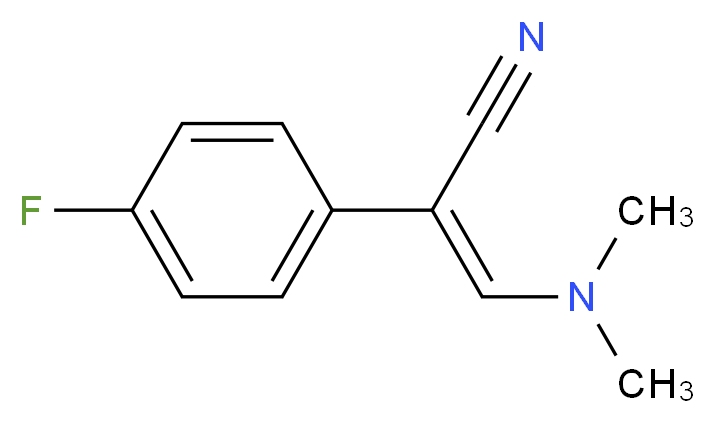 3-(Dimethylamino)-2-(4-fluorophenyl)acrylonitrile_分子结构_CAS_)