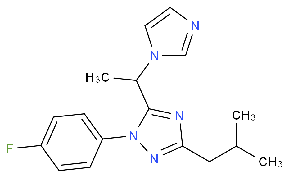 1-(4-fluorophenyl)-5-[1-(1H-imidazol-1-yl)ethyl]-3-isobutyl-1H-1,2,4-triazole_分子结构_CAS_)