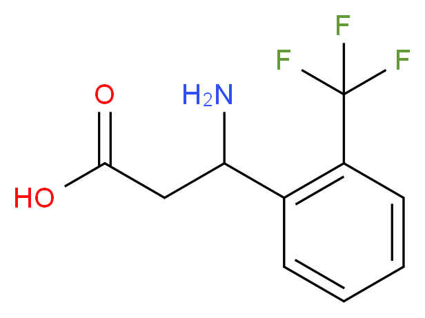 3-AMINO-3-(2-TRIFLUOROMETHYL-PHENYL)-PROPIONIC ACID_分子结构_CAS_299165-24-5)