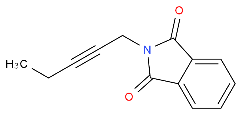 2-(pent-2-yn-1-yl)-2,3-dihydro-1H-isoindole-1,3-dione_分子结构_CAS_339310-24-6