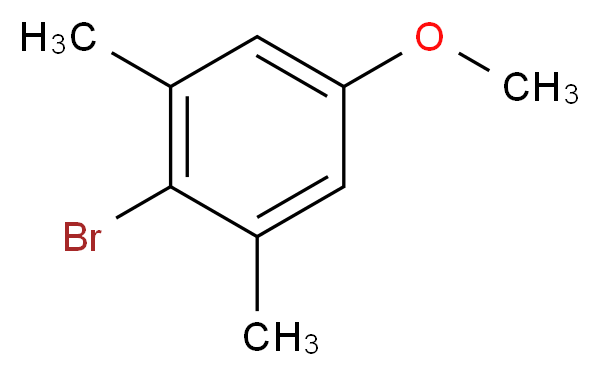 2-bromo-5-methoxy-1,3-dimethylbenzene_分子结构_CAS_6267-34-1