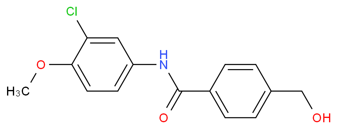 N-(3-chloro-4-methoxyphenyl)-4-(hydroxymethyl)benzamide_分子结构_CAS_331989-75-4