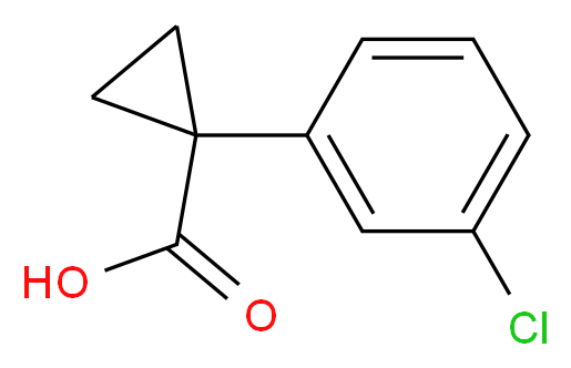 1-(3-chlorophenyl)cyclopropanecarboxylic acid_分子结构_CAS_124276-34-2)