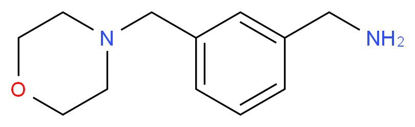 [3-(morpholin-4-ylmethyl)phenyl]methanamine_分子结构_CAS_91271-83-9)