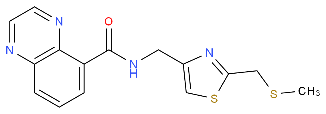 N-({2-[(methylthio)methyl]-1,3-thiazol-4-yl}methyl)quinoxaline-5-carboxamide_分子结构_CAS_)