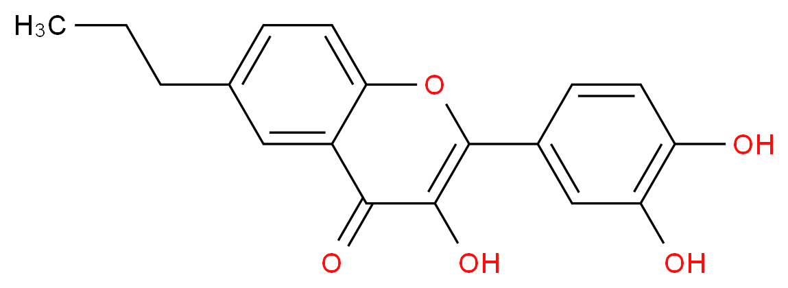 2-(3,4-Dihydroxyphenyl)-3-hydroxy-6-propyl-4H-chromen-4-one_分子结构_CAS_1313738-79-2)