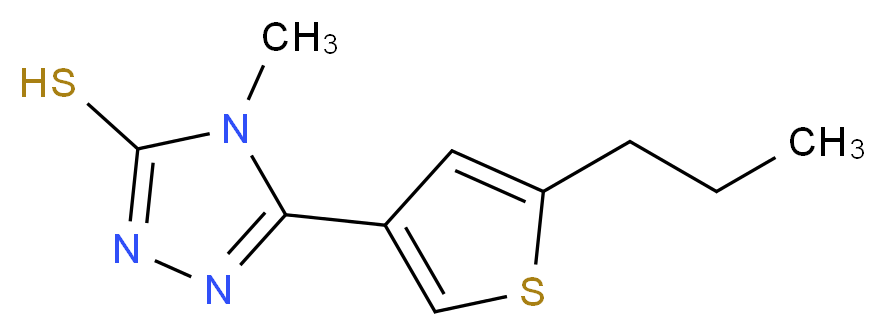 4-methyl-5-(5-propylthiophen-3-yl)-4H-1,2,4-triazole-3-thiol_分子结构_CAS_588687-53-0