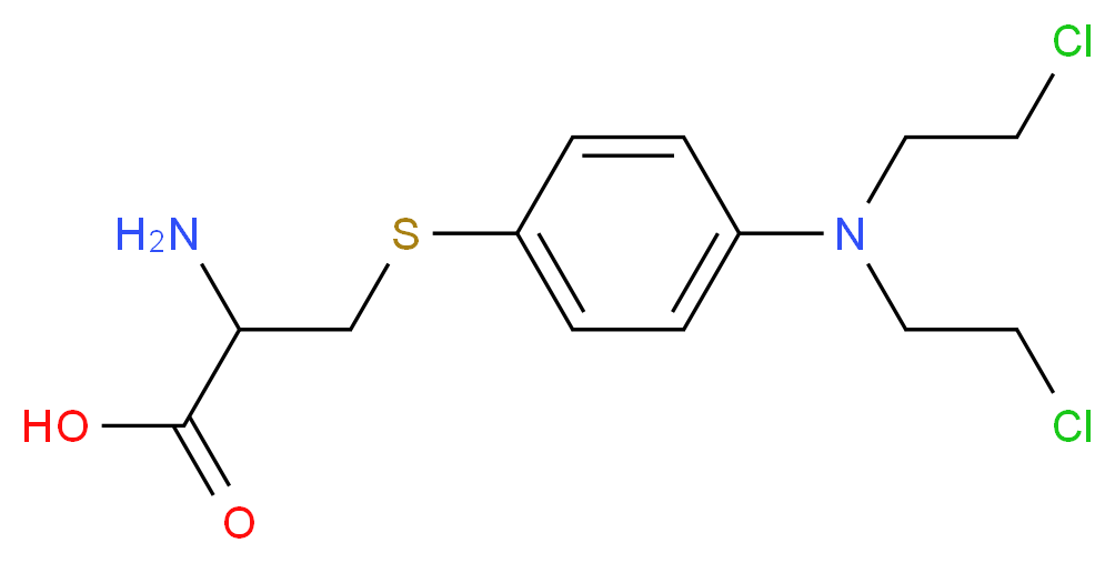 2-Amino-3-((4-(bis(2-chloroethyl)amino)phenyl)thio)propanoic acid_分子结构_CAS_7147-15-1)