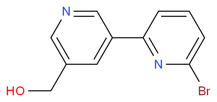 (6-BroMo-[2,3'-bipyridin]-5'-yl)Methanol_分子结构_CAS_1346687-07-7)