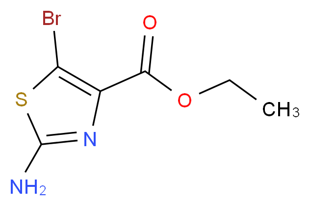 Ethyl 2-amino-5-bromo-1,3-thiazole-4-carboxylate_分子结构_CAS_61830-21-5)