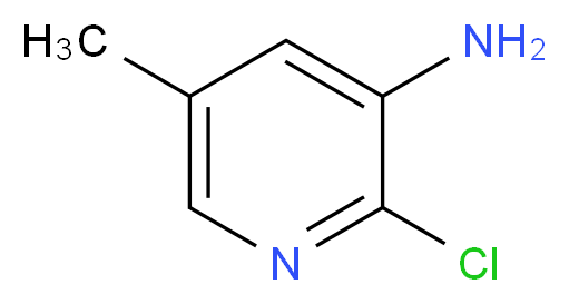 2-chloro-5-methylpyridin-3-amine_分子结构_CAS_34552-13-1