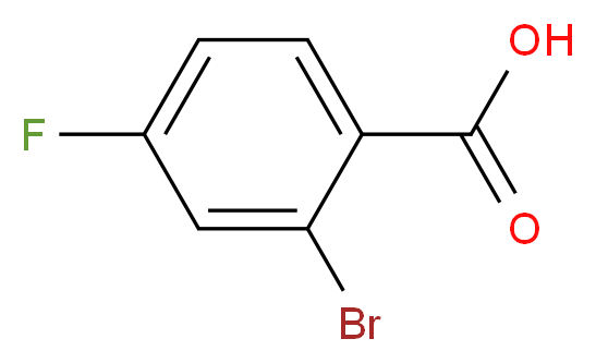 2-bromo-4-fluorobenzoic acid_分子结构_CAS_1006-41-3