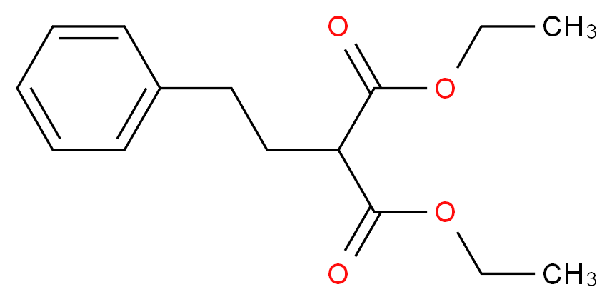 Diethyl 2-(2-phenylethyl)malonate 98%_分子结构_CAS_6628-68-8)