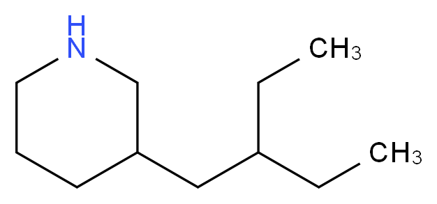 3-(2-Ethylbutyl)piperidine_分子结构_CAS_)