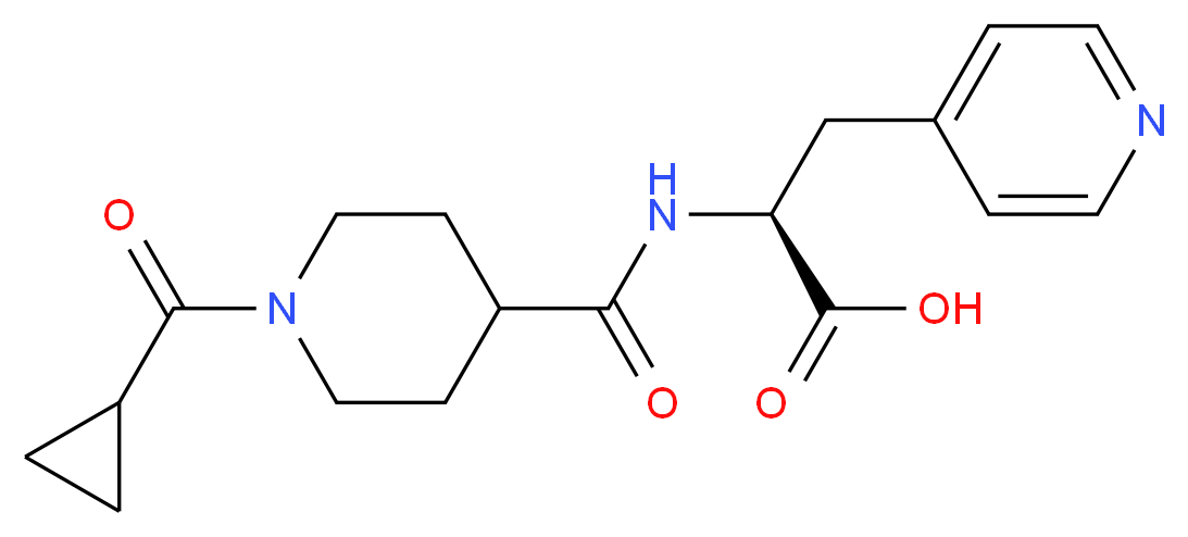 N-{[1-(cyclopropylcarbonyl)-4-piperidinyl]carbonyl}-3-(4-pyridinyl)-L-alanine_分子结构_CAS_)