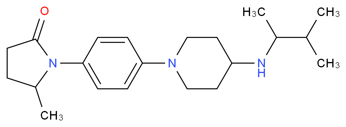 1-(4-{4-[(1,2-dimethylpropyl)amino]piperidin-1-yl}phenyl)-5-methylpyrrolidin-2-one_分子结构_CAS_)