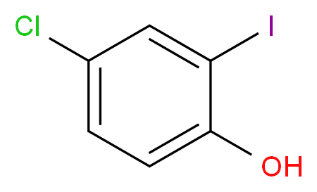 4-Chloro-2-iodophenol_分子结构_CAS_71643-66-8)