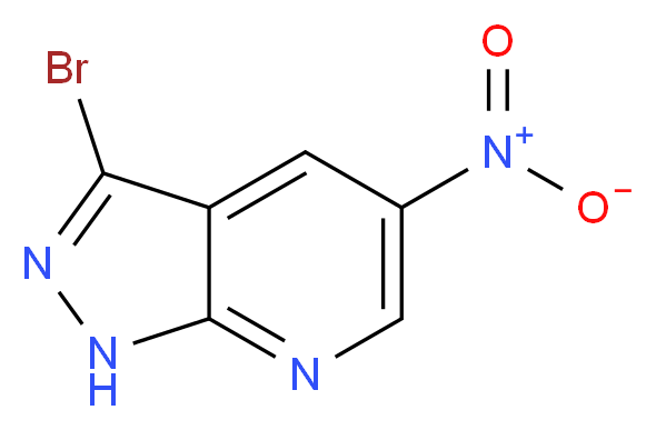 3-Bromo-5-nitro-1H-pyrazolo[3,4-b]pyridine_分子结构_CAS_1186608-83-2)