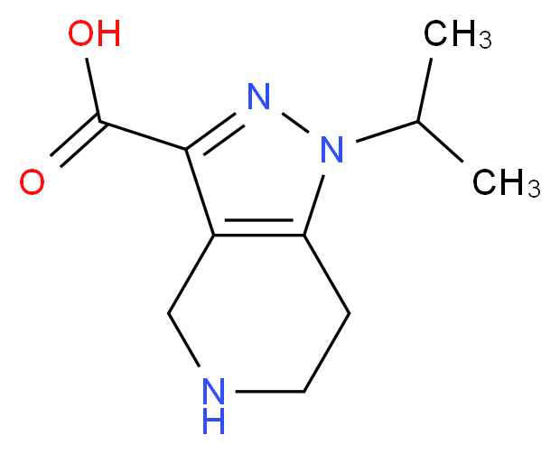 1-isopropyl-4,5,6,7-tetrahydro-1H-pyrazolo[4,3-c]pyridine-3-carboxylic acid_分子结构_CAS_1256643-50-1)