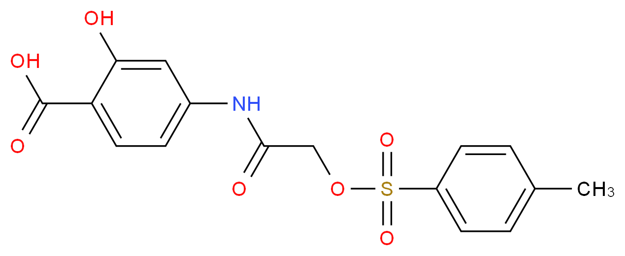 2-hydroxy-4-{2-[(4-methylbenzenesulfonyl)oxy]acetamido}benzoic acid_分子结构_CAS_501919-59-1