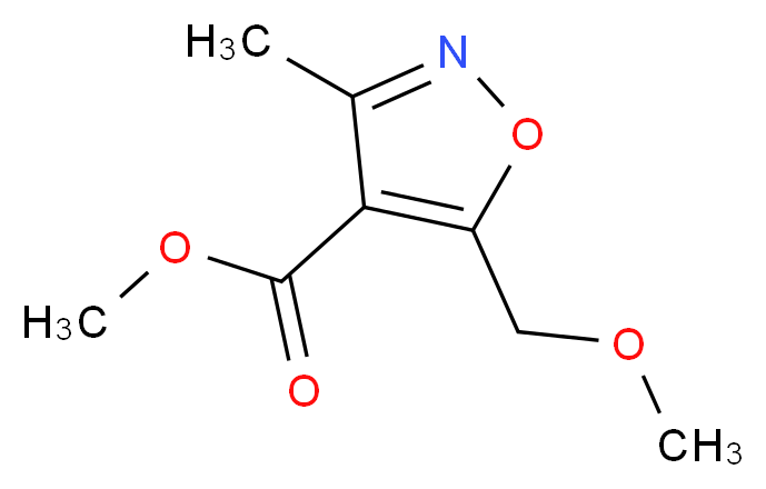 Methyl 5-(methoxymethyl)-3-methylisoxazole-4-carboxylate_分子结构_CAS_1108712-47-5)