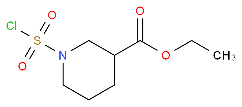 ethyl 1-(chlorosulfonyl)piperidine-3-carboxylate_分子结构_CAS_765962-70-7