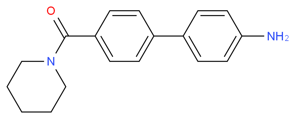 4-[4-(piperidine-1-carbonyl)phenyl]aniline_分子结构_CAS_1334500-06-9