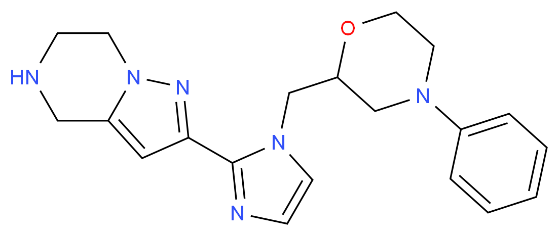 2-{1-[(4-phenyl-2-morpholinyl)methyl]-1H-imidazol-2-yl}-4,5,6,7-tetrahydropyrazolo[1,5-a]pyrazine_分子结构_CAS_)