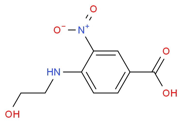 4-(2-Hydroxy-ethylamino)-3-nitro-benzoic acid_分子结构_CAS_59320-14-8)