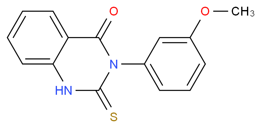 3-(3-methoxyphenyl)-2-sulfanylidene-1,2,3,4-tetrahydroquinazolin-4-one_分子结构_CAS_56671-19-3