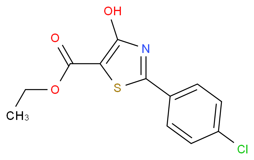 Ethyl 2-(4-chlorophenyl)-4-hydroxy-1,3-thiazole-5-carboxylate_分子结构_CAS_263016-08-6)