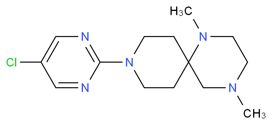 9-(5-chloropyrimidin-2-yl)-1,4-dimethyl-1,4,9-triazaspiro[5.5]undecane_分子结构_CAS_)