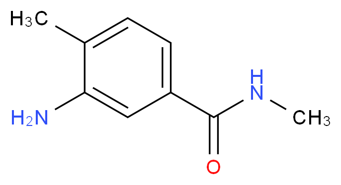 3-amino-N,4-dimethylbenzamide_分子结构_CAS_54884-19-4