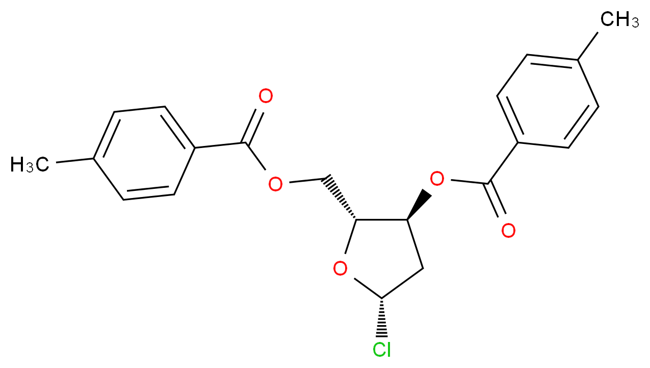 [(2R,3S,5S)-5-chloro-3-(4-methylbenzoyloxy)oxolan-2-yl]methyl 4-methylbenzoate_分子结构_CAS_4330-21-6