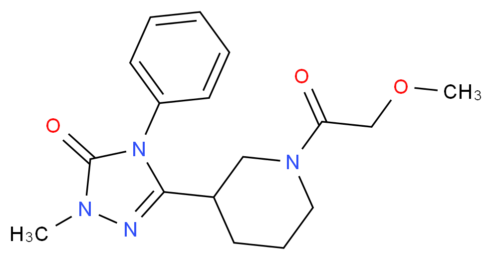 5-[1-(methoxyacetyl)piperidin-3-yl]-2-methyl-4-phenyl-2,4-dihydro-3H-1,2,4-triazol-3-one_分子结构_CAS_)