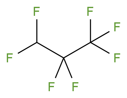 1,1,1,2,2,3,3-heptafluoropropane_分子结构_CAS_2252-84-8